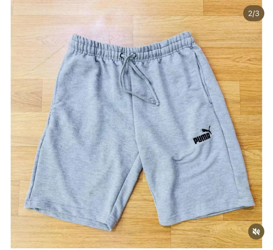 Shorts Moletom Puma - Cinza