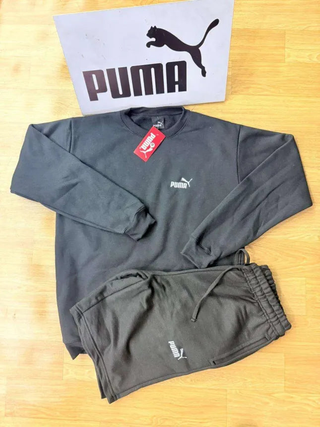 Conjunto Moletom e Shorts Puma - Preto